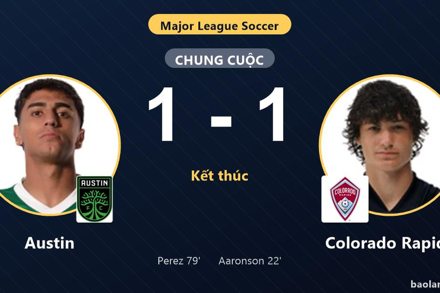 Hòa Colorado Rapids 1-1, Austin cùng đối thủ giành vé vào vòng 1/16