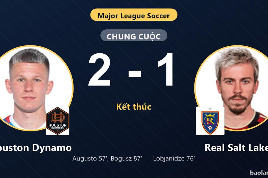 Đánh bại Real Salt Lake 2-1, Houston Dynamo xây chắc vị trí nhì bảng