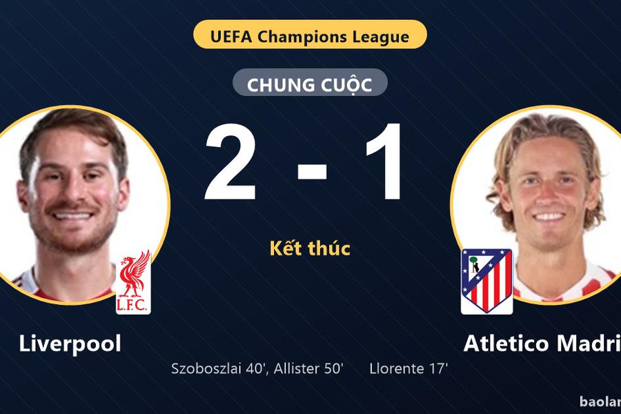 Ngược dòng hạ Atletico Madrid 2-1, Liverpool khởi đầu thuận lợi khiến đối thủ trắng tay