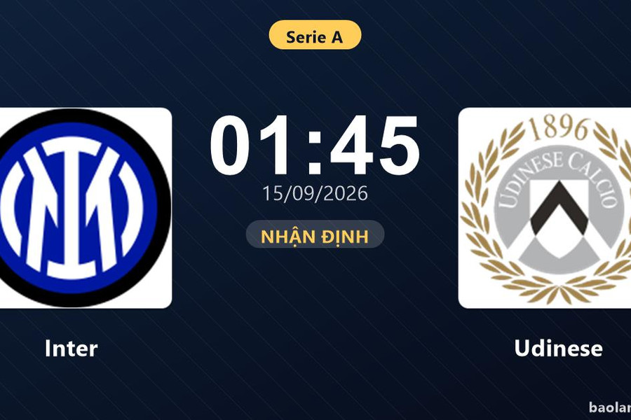 Nhận định Inter vs Udinese: Cơ hội bám đuổi ngôi đầu