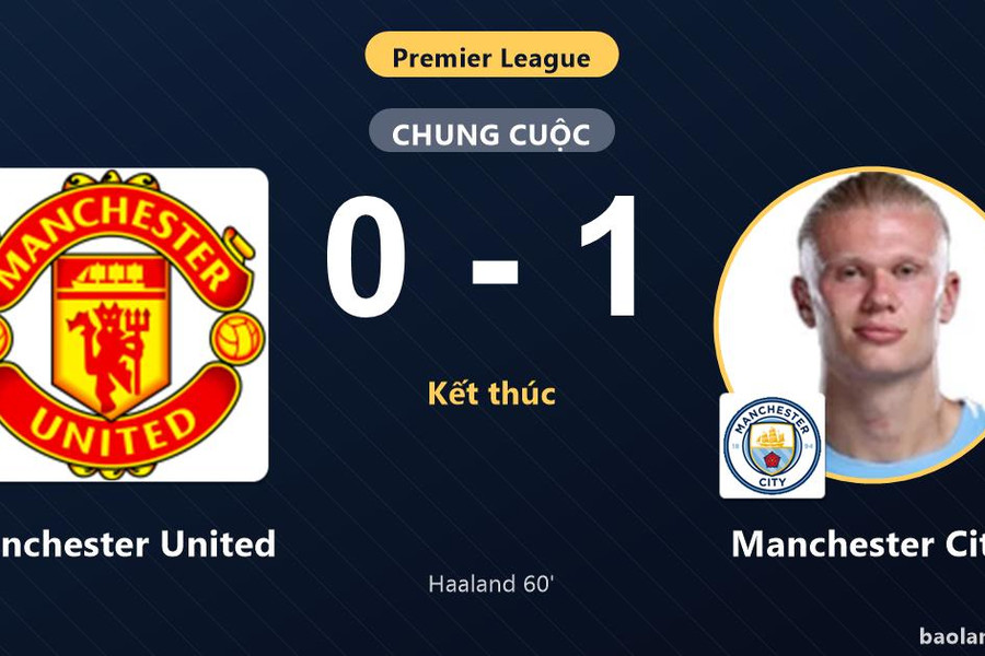 Hạ Manchester United ngay tại Old Trafford, Manchester City chiếm ngôi nhì bảng Premier League