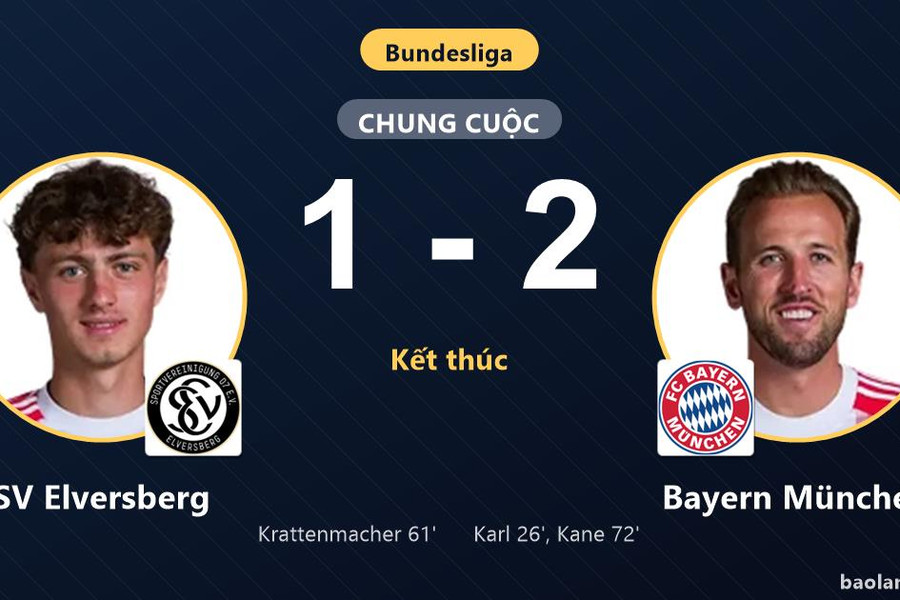 Thắng sát nút SV Elversberg, Bayern München phả hơi nóng vào top 5 Bundesliga