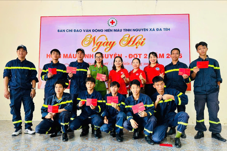 Đạ Tẻh thu 168 đơn vị máu tại Ngày hội hiến máu tình nguyện