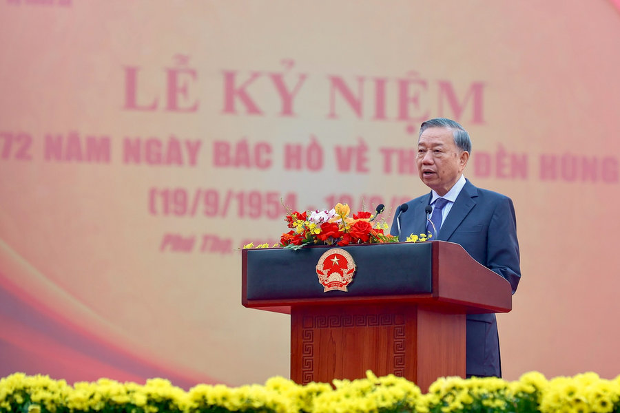 Phát biểu của Tổng Bí thư, Chủ tịch nước Tô Lâm tại Lễ Kỷ niệm 72 năm Ngày Bác Hồ về thăm Đền Hùng