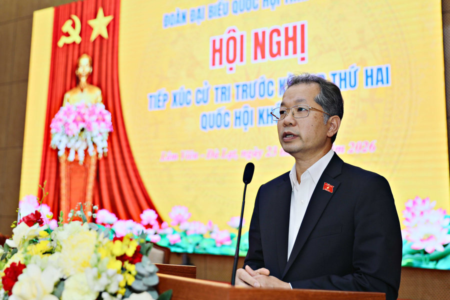 Chánh án Tòa án Nhân dân tối cao Nguyễn Văn Quảng tiếp xúc cử tri tại Lâm Đồng