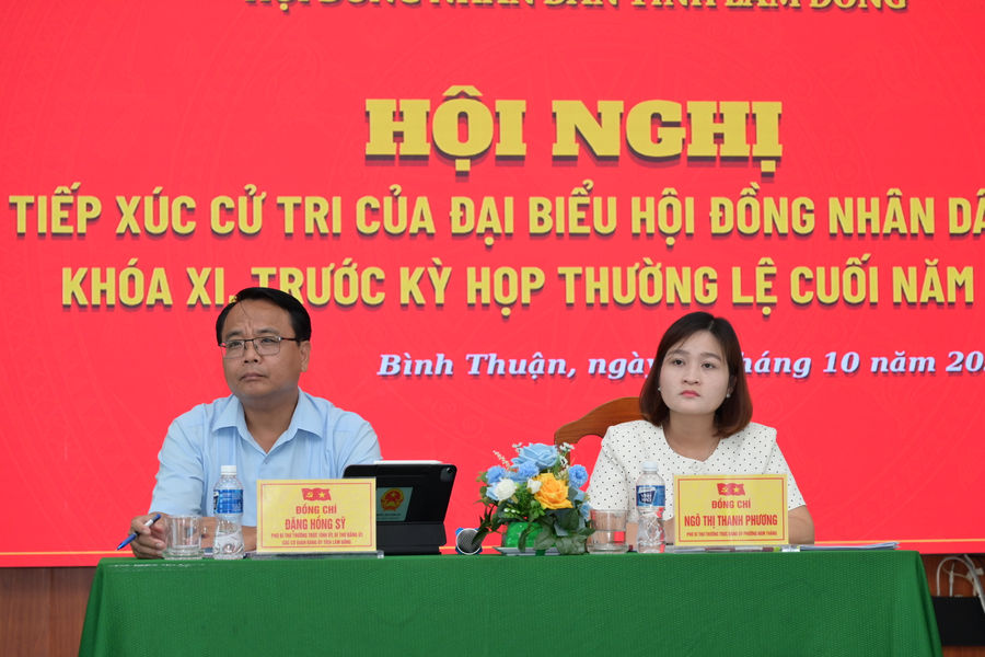 Phó Bí thư Thường trực Tỉnh ủy Lâm Đồng Đặng Hồng Sỹ tiếp xúc cử tri phường Bình Thuận