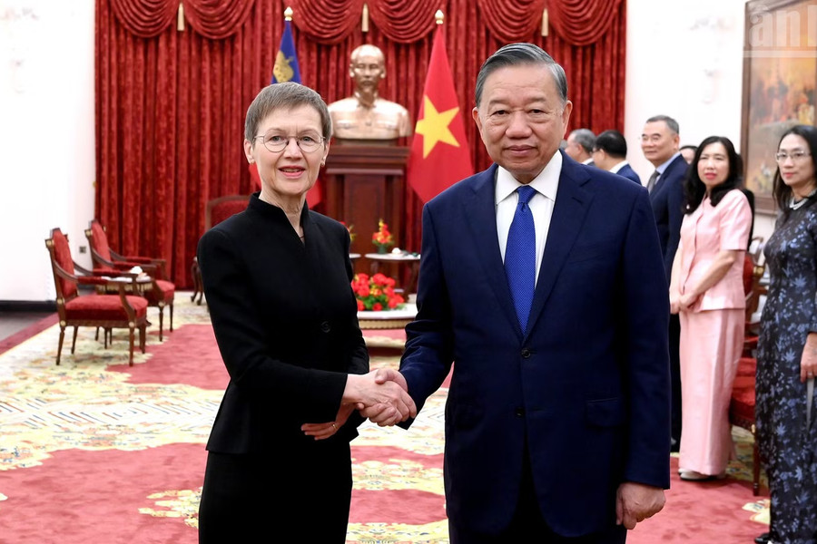 [Ảnh] Tổng Bí thư, Chủ tịch nước Tô Lâm tiếp Thủ tướng Công quốc Liechtenstein Brigitte Haas