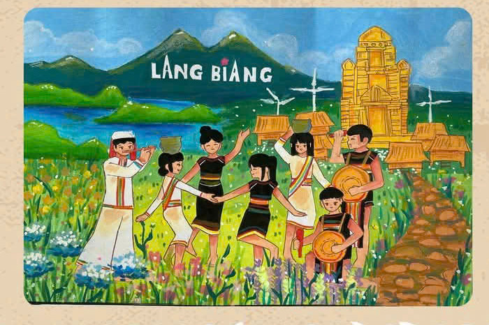 Học sinh vùng biên vẽ những mùa hoa Lâm Đồng