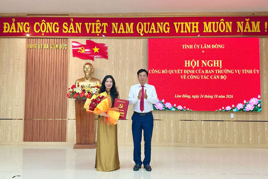 Chuẩn y đồng chí Võ Thị Kiều Linh giữ chức Bí thư Đảng ủy xã Kiến Đức nhiệm kỳ 2025 - 2030